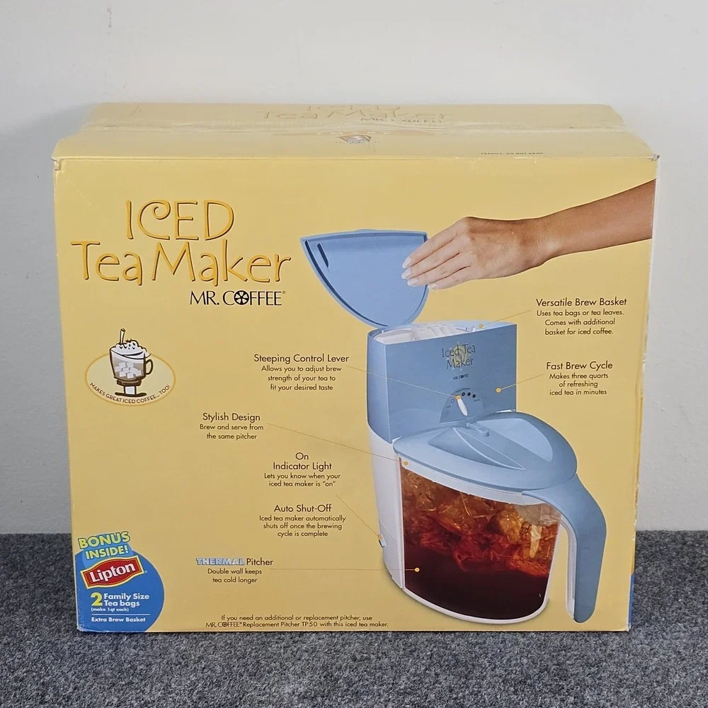 Mr. Coffee 3-Quart Iced Tea Maker Light Blue Model TM50P